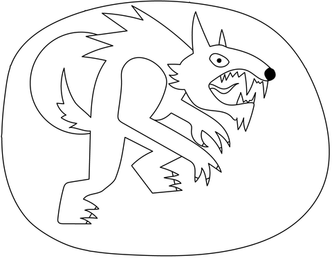 Werewolf From Werewolf Coloring Page